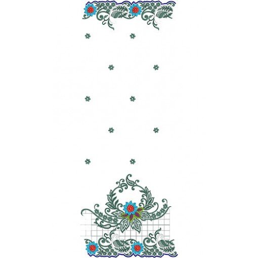 10306 Dupatta Embroidery Design