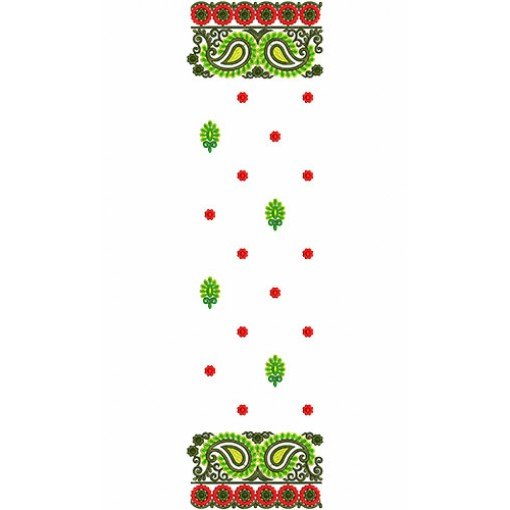 10358 Dupatta Embroidery Design