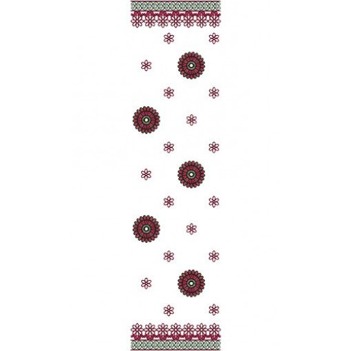 10363 Dupatta Embroidery Design