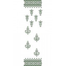 10504 Dupatta Embroidery Design