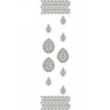 10506 Dupatta Embroidery Design