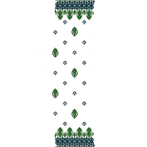 10507 Dupatta Embroidery Design