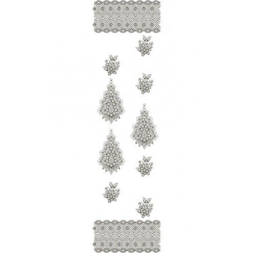 10508 Dupatta Embroidery Design