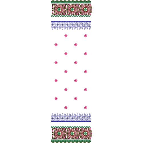 10853 Dupatta Embroidery Design