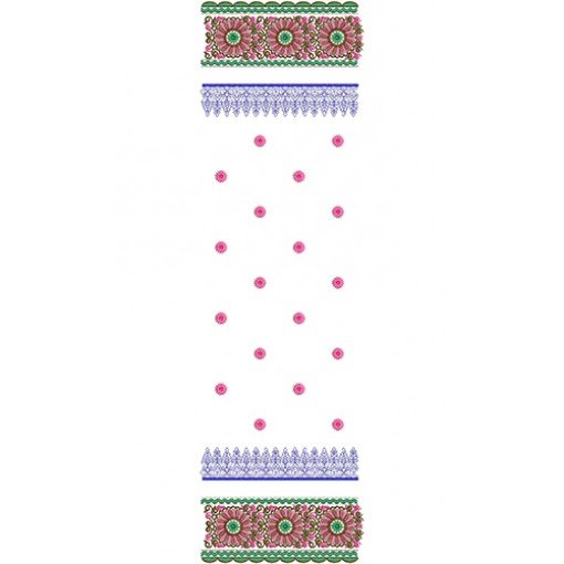 10853 Dupatta Embroidery Design