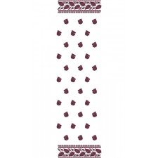 10855 Dupatta Embroidery Design