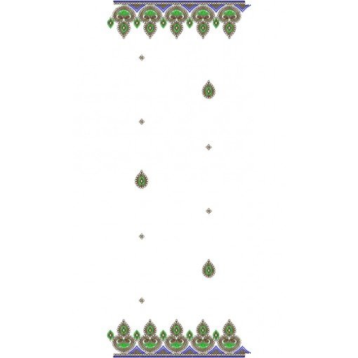 11057 Dupatta Embroidery Design