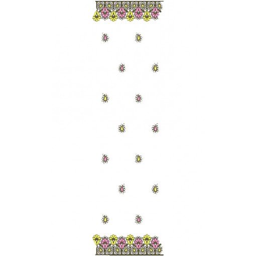 11064 Dupatta Embroidery Design