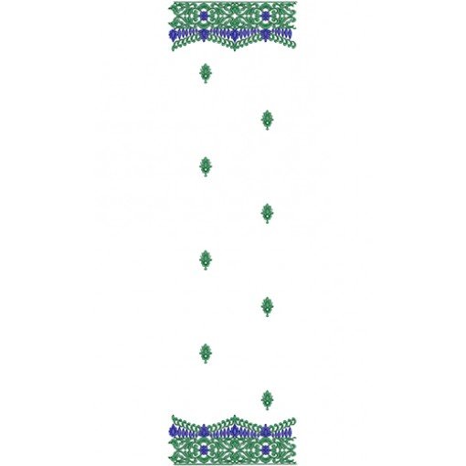 11147 Dupatta Embroidery Design