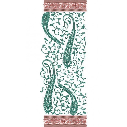 11149 Dupatta Embroidery Design