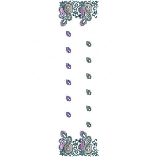 11152 Dupatta Embroidery Design