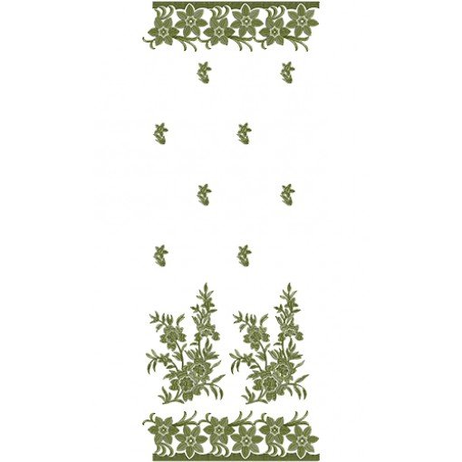 11153 Dupatta Embroidery Design