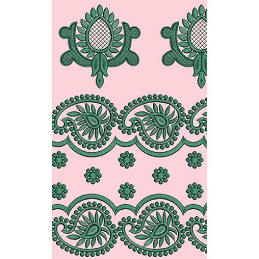 11545 Dupatta Embroidery Design