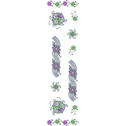 11546 Dupatta Embroidery Design