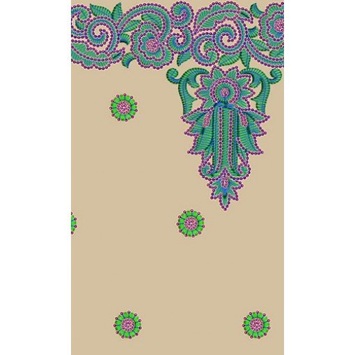 11547 Dupatta Embroidery Design