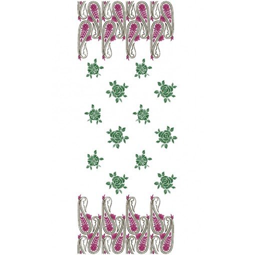 11551 Dupatta Embroidery Design
