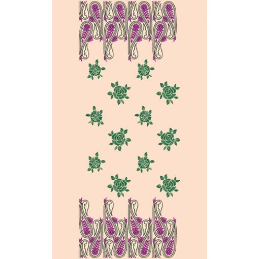 11551 Dupatta Embroidery Design