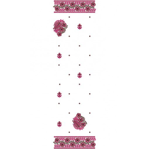 11552 Dupatta Embroidery Design
