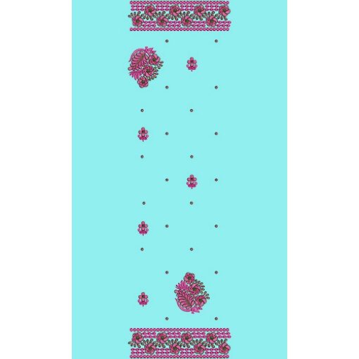11552 Dupatta Embroidery Design