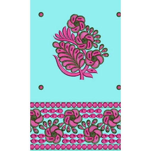 11552 Dupatta Embroidery Design
