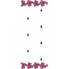 Long Scarf Embroidery Design 12447