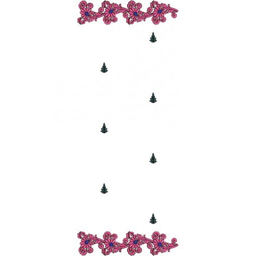 Long Scarf Embroidery Design 12447