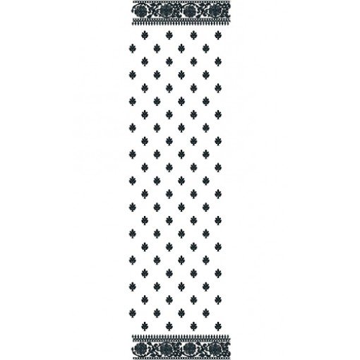 Gold Border Scarf Embroidery Design 12450