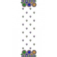 Colorful Scarf Embroidery Design 12458