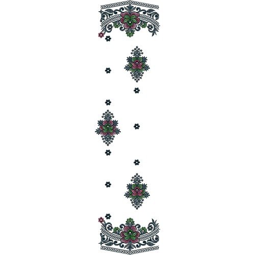 Dupatta Embroidery Design 13660