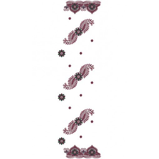 Dupatta Embroidery Design 13661