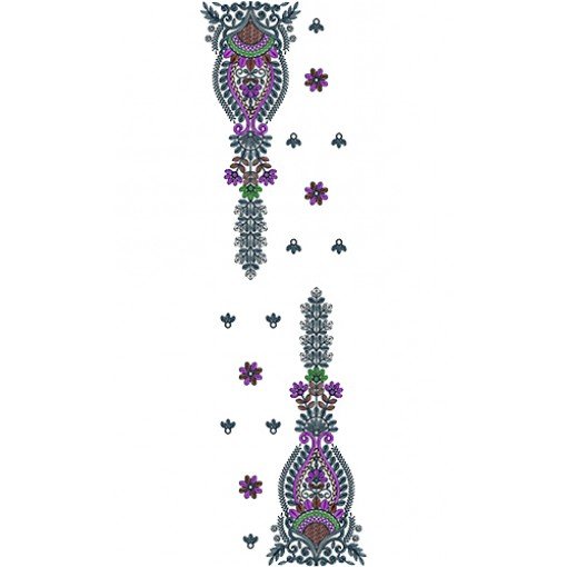 Dupatta Embroidery Design 13665
