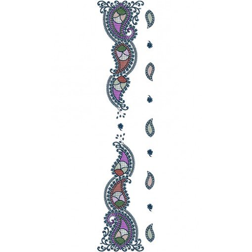 Dupatta Embroidery Design 13666