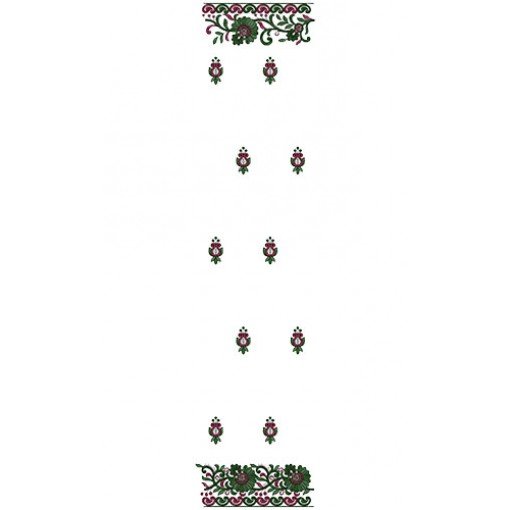 Dupatta Embroidery Design 13684