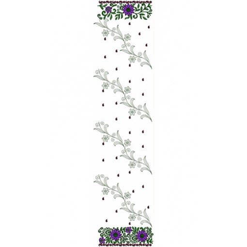 Dupatta Embroidery Design 13690