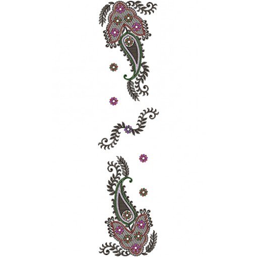 Dupatta Embroidery Design 13710