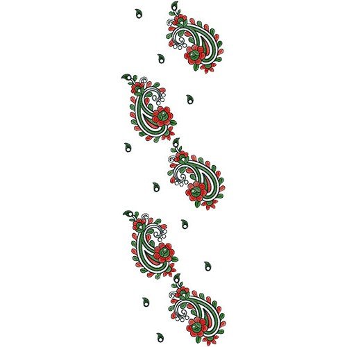 Border Dupatta Embroidery Design 14466