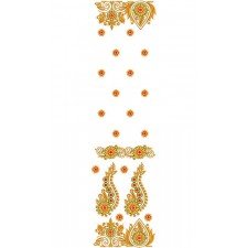 Border Dupatta Embroidery Design 14855