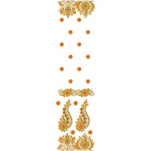 Border Dupatta Embroidery Design 14855
