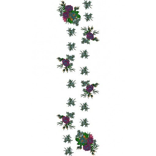 Kashmiri Stitch Embroidery Dupatta Design 15753