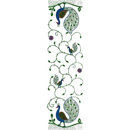 Peacock Dupatta Design Embroidery 16410