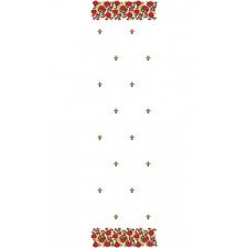 Lawn Cross Stitch Dupatta Embroidery Design 16662