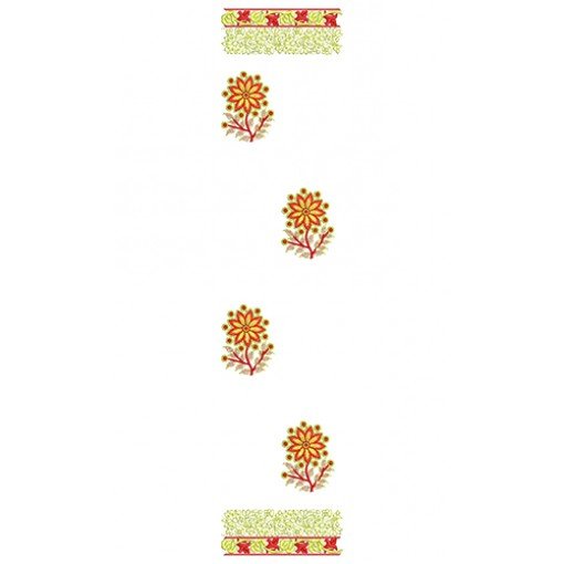 Geisha Indian Dupatta Embroidery Design