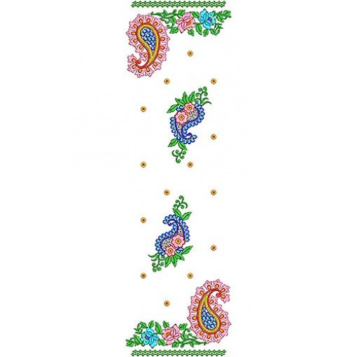 Amazing Floral with Paisely Border Style Dupatta Scarf Design