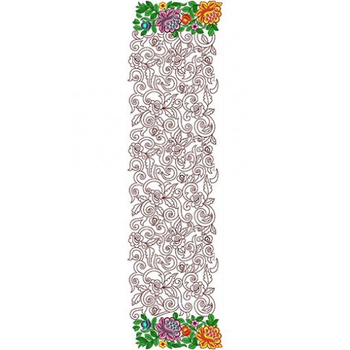 New Dupatta Embroidery Design 18262