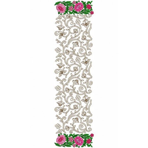 Dupatta Embroidery Design 18306