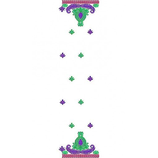 Designer Border Scarf Dupatta Embroidery Design