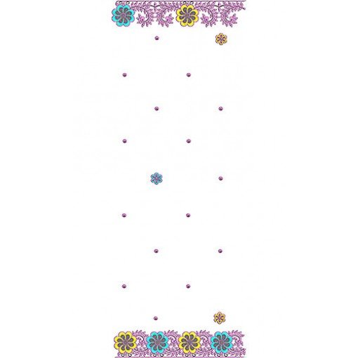 Tribal ART | Fashion Scarf | Dupatta | Sequins Embroidery Design