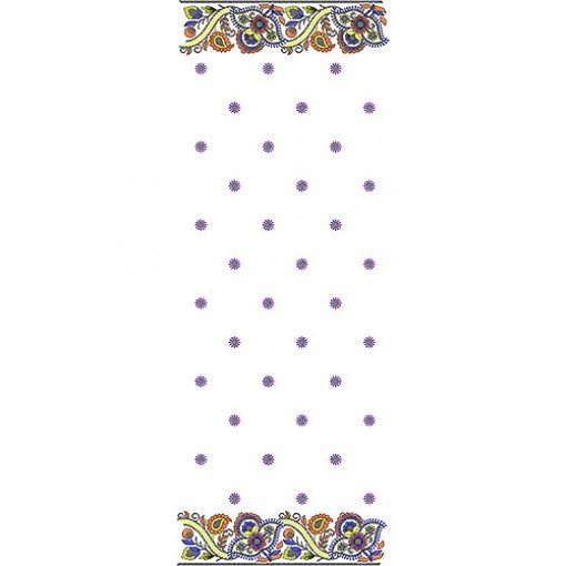 Sequin Kashmiri Stitch Embroidery Dupatta Design