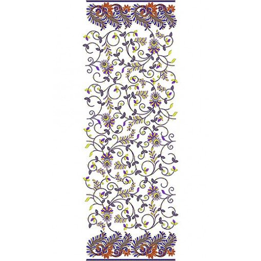 Scarf | Dupatta | Sequins Jall & Flat Embroidery Design