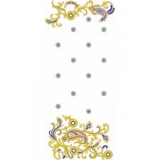 Rhinestone Style Bridal Dupatta Scarf Embroidery Design